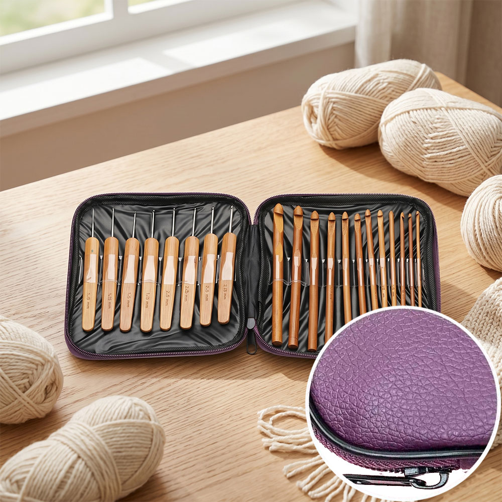 74pcs Bamboo Crochet Hooks Set - огляд і ціна Tool Set