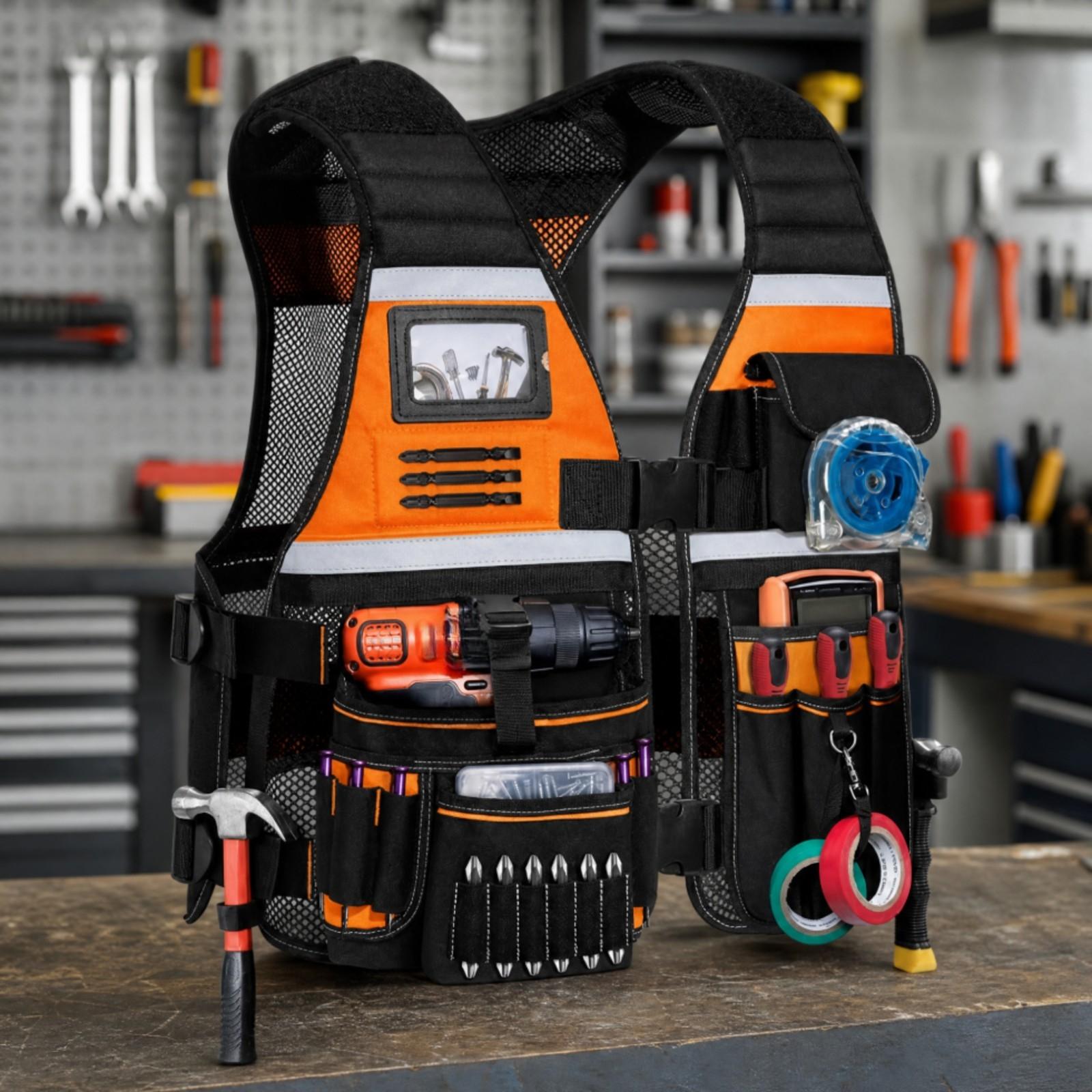 Multi-Use Tool Vest Heavy Duty - огляд і ціна Hand Tools In Workshop